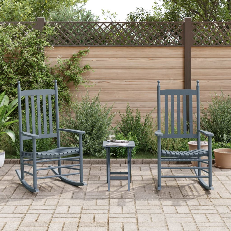 Allensby Solid Wood Rocking Chair, grey