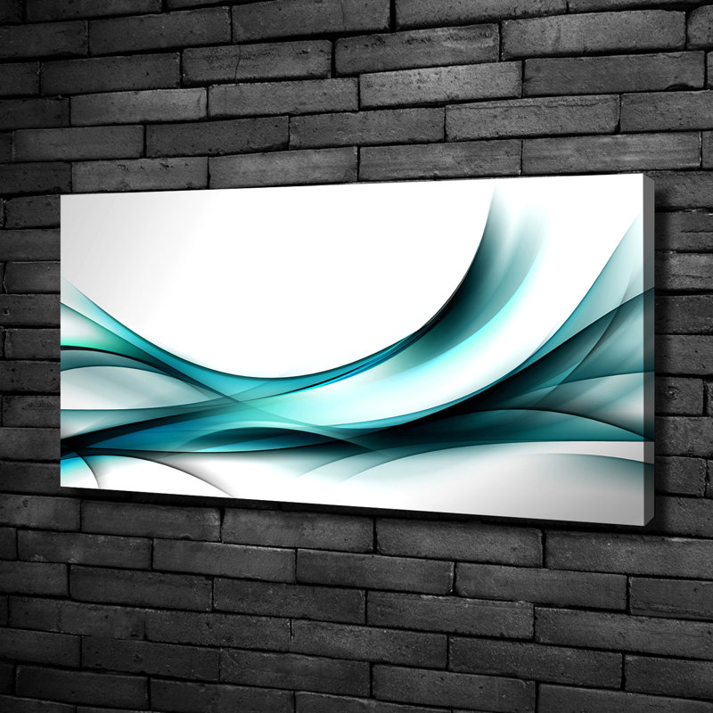 Waves Abstraction - Wrapped Canvas Print, 50cm H x 100cm W