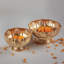 2 Piece Metal Tabletop Votive Holder Set