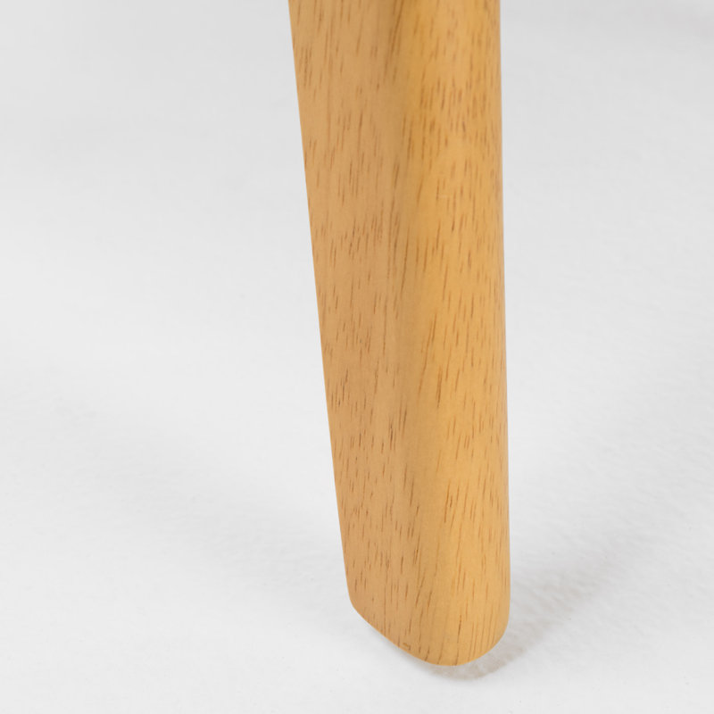 Chaise d'appoint en bois massif Barros, Gris foncé, Chêne naturel