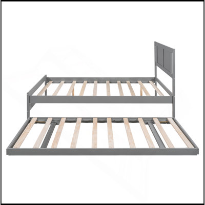 Lit plateforme double avec lit gigogne réglable