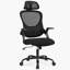 Chaise de bureau en filet avec appui-tête Riegelsville-548948556