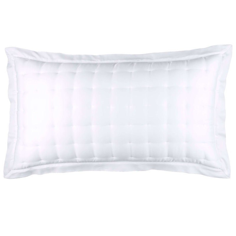 Silken Solid Puff Sham, King, White