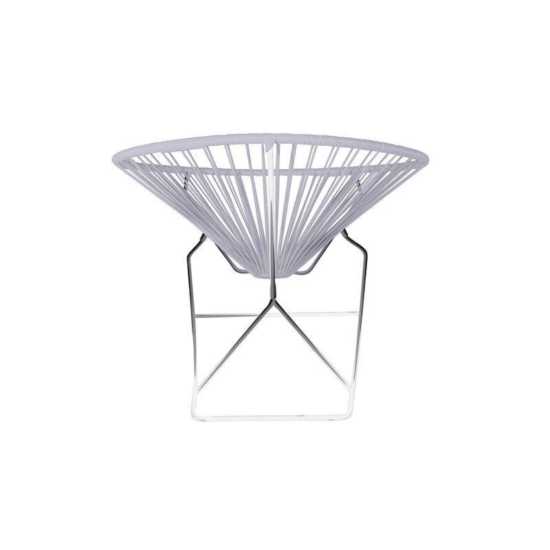 Chaise berçante intérieure / extérieure faite à la main Innit, Clair / Chrome