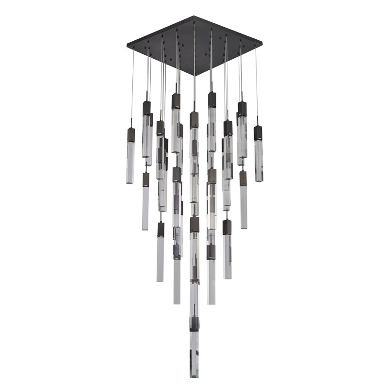 Lustre en cristal 41 lumières Modern, Noir