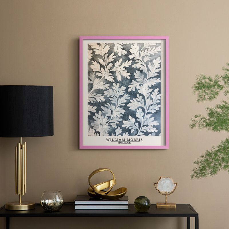 Imprimé encadré en bois massif de la série DCCXCV de la série WORMIS MR, H 15 po x l 12 po, Rose