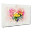 Floral Love Heart In Pink In Abstract - Wrapped Canvas Print-55313203