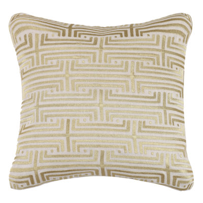 Embroidered Linen Throw Pillow
