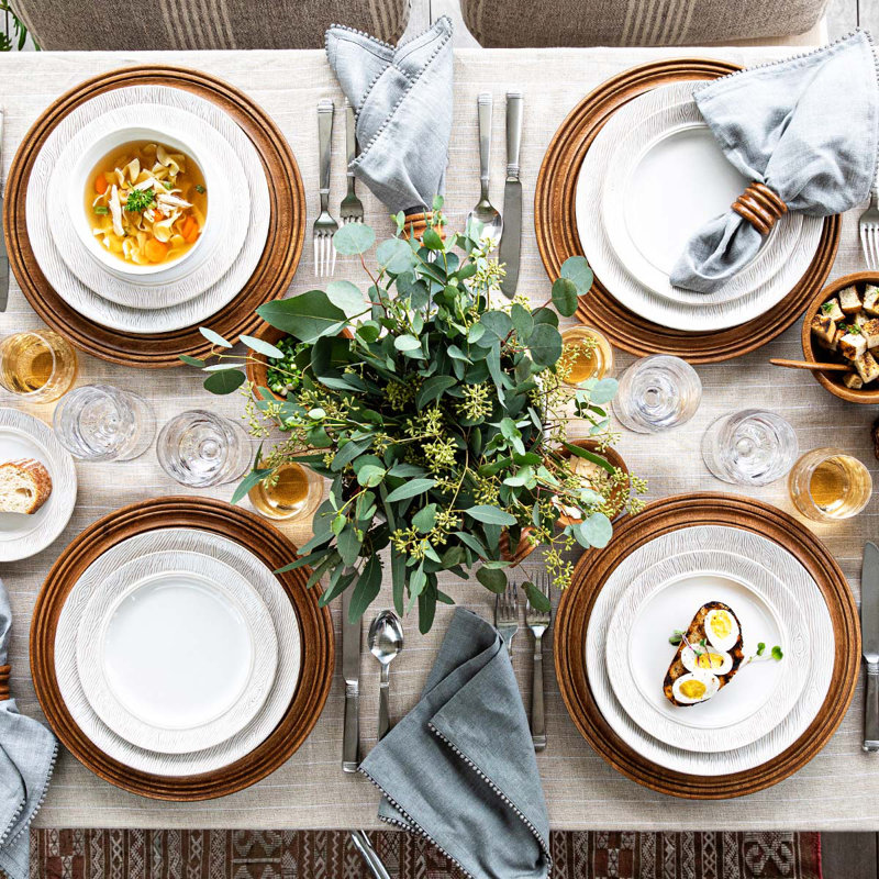 Blenheim Oak 16 - Piece Place Setting - Service for 4