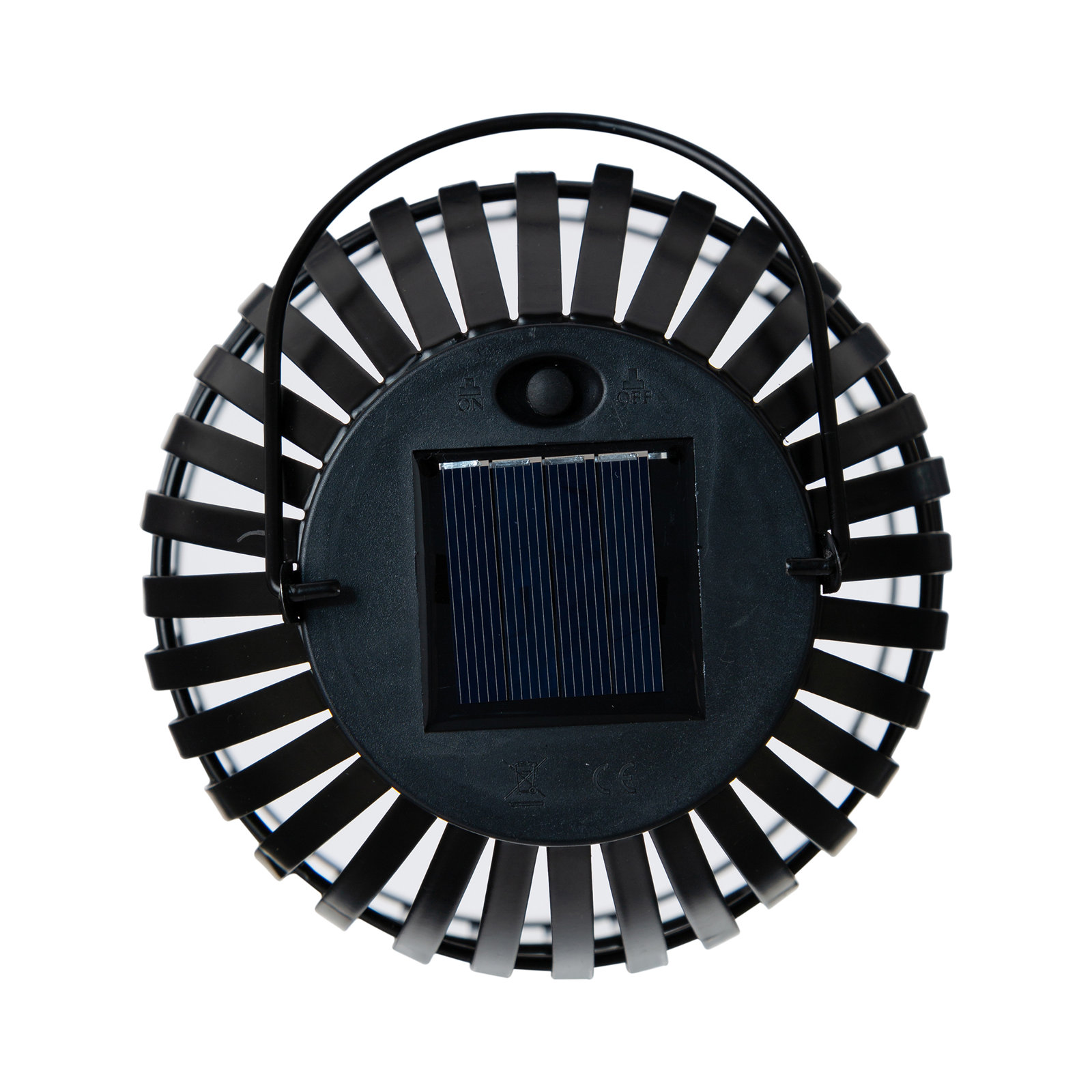 Nyota Metal Woven Solar Hanging Lantern, Matte Black