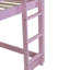 Lit superposé simple au-dessus de simple en bois massif avec échelle, en forme de maison-129416607