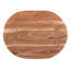 Table de bout ovale en bois d'acacia massif, table d'appoint à double piédestal
