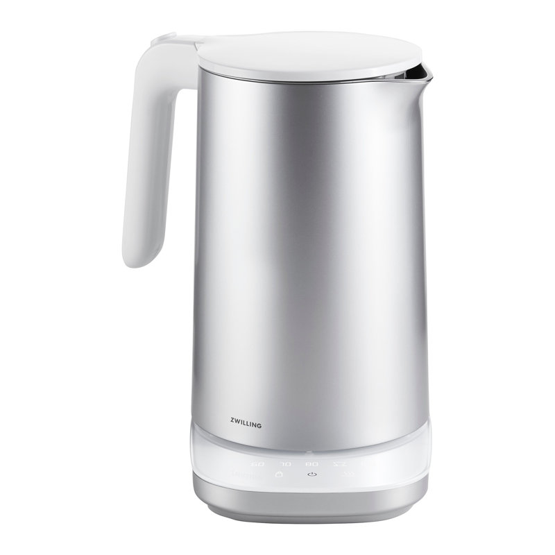 Silver Stainless Steel 1.5-Liter Cool Touch Electric Tea Kettle
