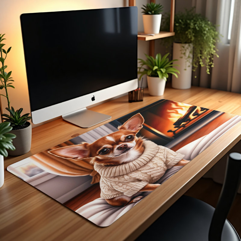 Polyester Desk Pad, 14.4x12.1