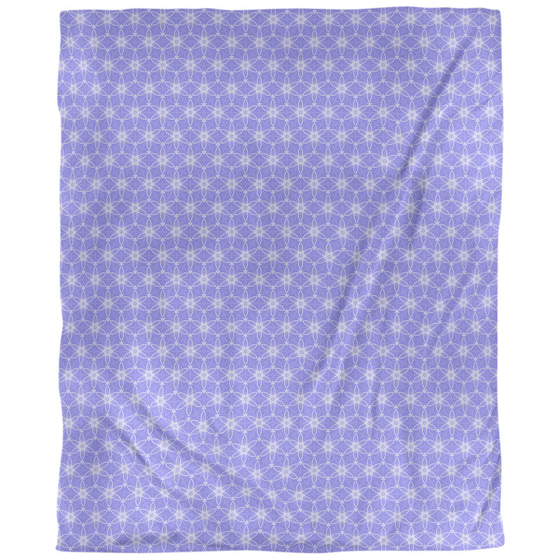 Tissu à cercles ornés, Bleu, L 60 po x l 36 po, Polyester filé
