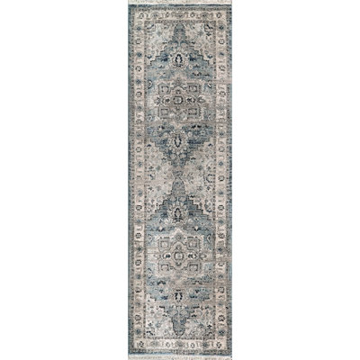 Tapis bleu clair / crème Omarion