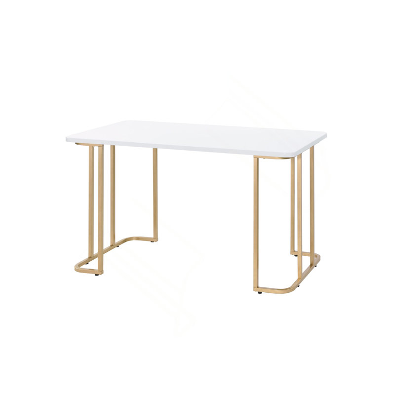 Bureau d'écriture polyvalent en métal et bois pour un travail et une étude efficaces