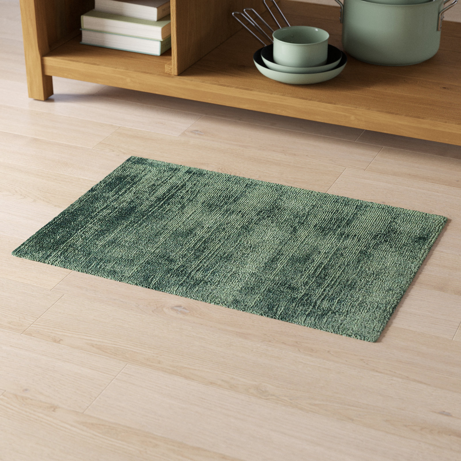 Fennel Hand-Loomed Viscose Rug, Rectangle 2' x 3'