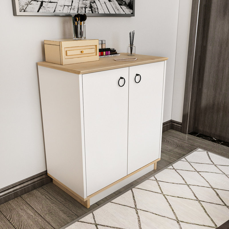 Simcoke 32.7" Tall 2-Door Accent Cabinet , Saphire/White