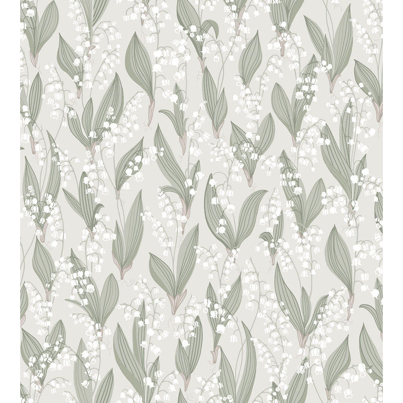 Kolonin Floral Wallpaper Roll, Spring Green