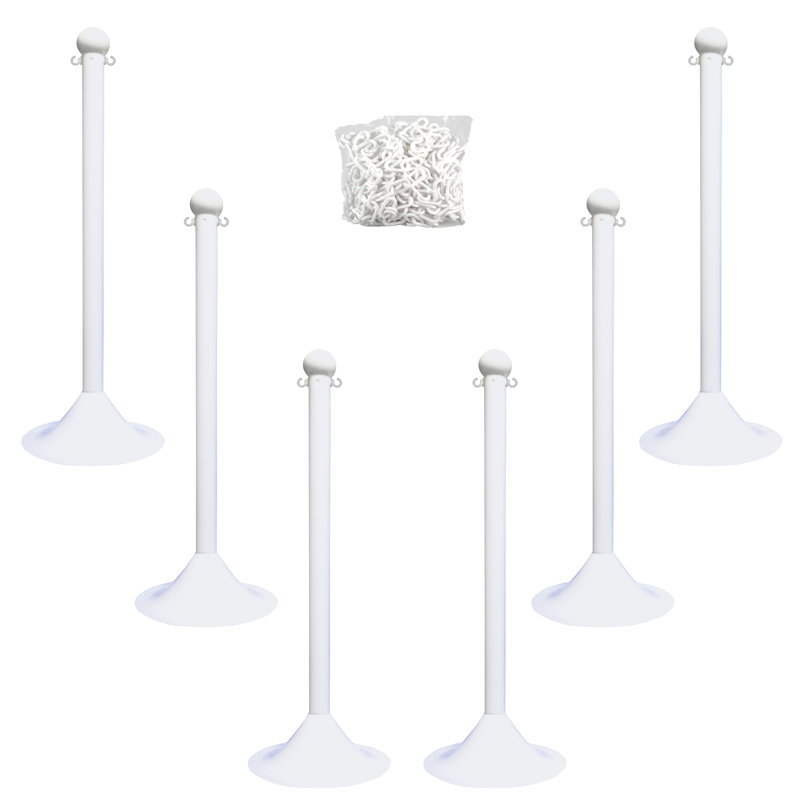 Poteau d’ensemble stanchion, Blanc