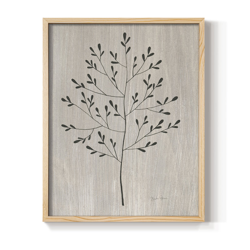 Feuilles et bois II, reproduction encadrée - bois massif, Naturel, H 30 po x l 24 po