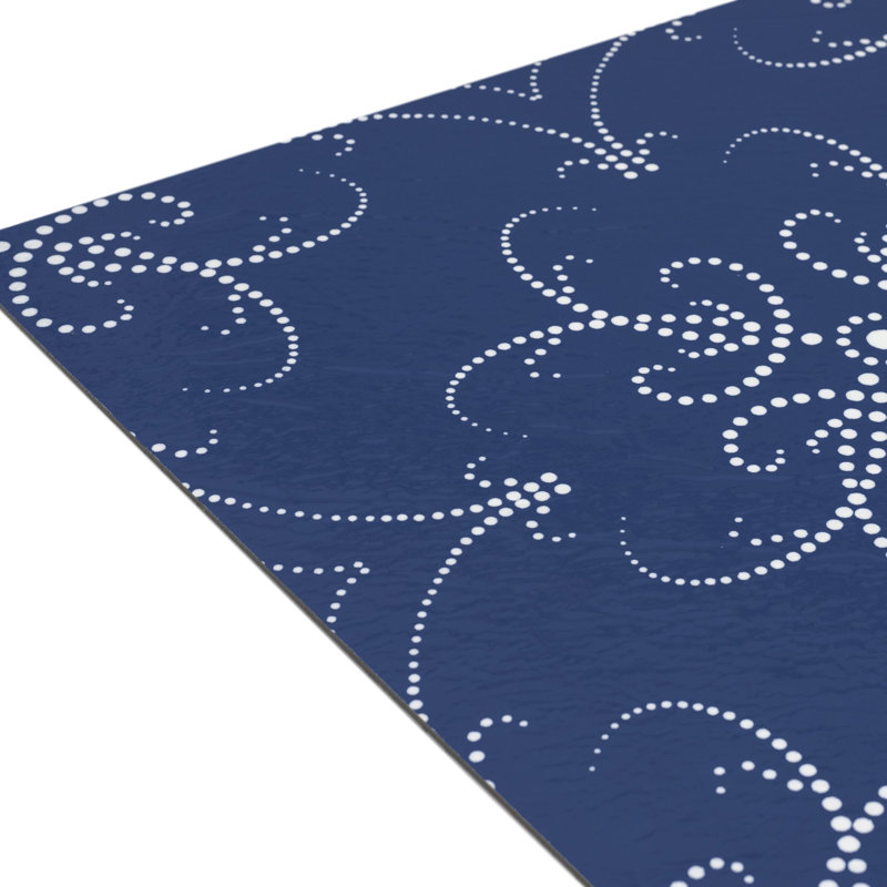 Retro Self Adhesive 12" x 12" x 1.5mm Luxury Vinyl Tile, Navy Pearl