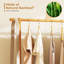 Clothing Rack Bamboo with 2 Storage Baskets, Adjustable Hanging Rods, Garment Holder with Shelf, Dress up Racks