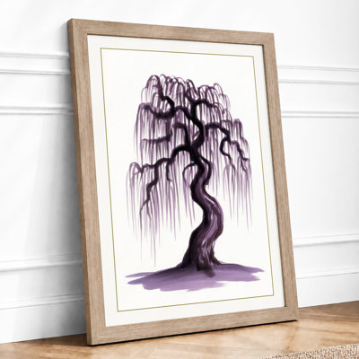 Weeping Willow Japandi - Framed Print