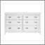 Commode blanche avec 6 tiroirs et meubles de chambre à coucher modernes en bois 1pc