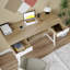 Mid-Century Wood Writing Desk Computer Laptop Bureau with 2 Drawers Home Office-1279133675