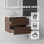 Meuble-lavabo flottant 24 po avec lavabo, meuble-lavabo mural en contreplaqué, tiroirs à fermeture en douceur, comptoir et dosseret en marbre de culture blanc de Carrare, brun-133709655