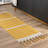 Rectangle Abish Striped Hand Loomed Cotton Area Rug in Navy/White-139674856