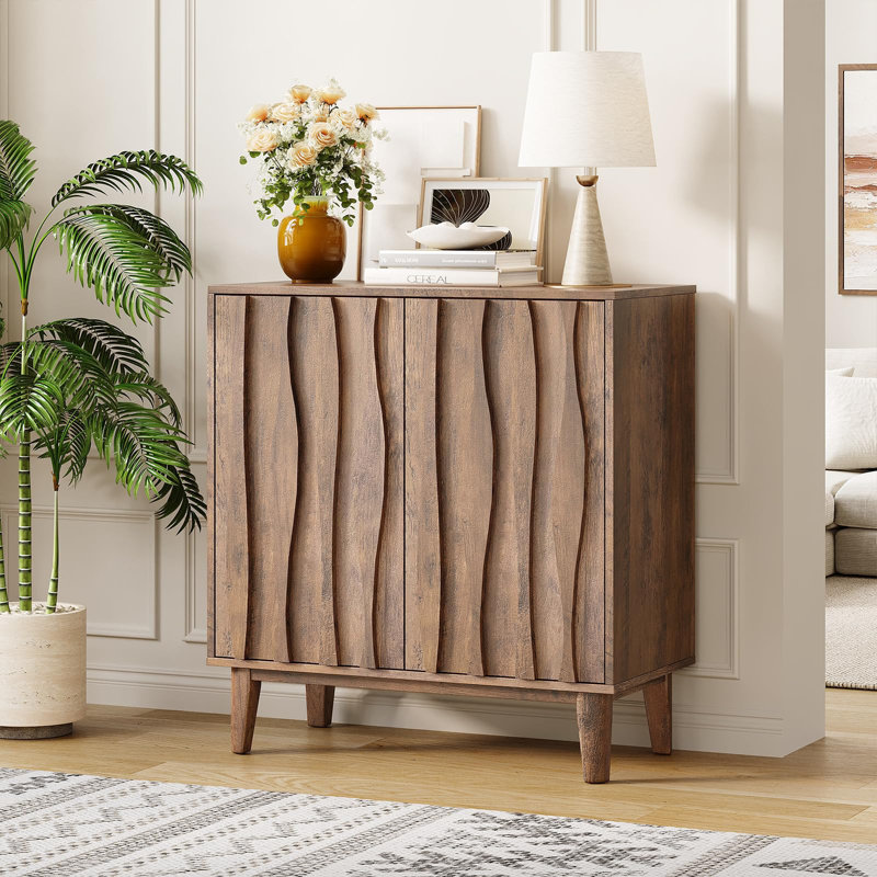 31.5" Fluted Buffet Cabinet With Storage
