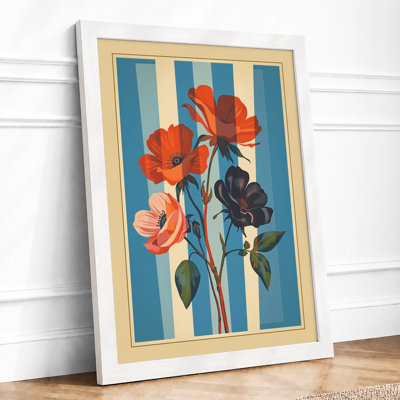 Striped Roses Botanical - Print