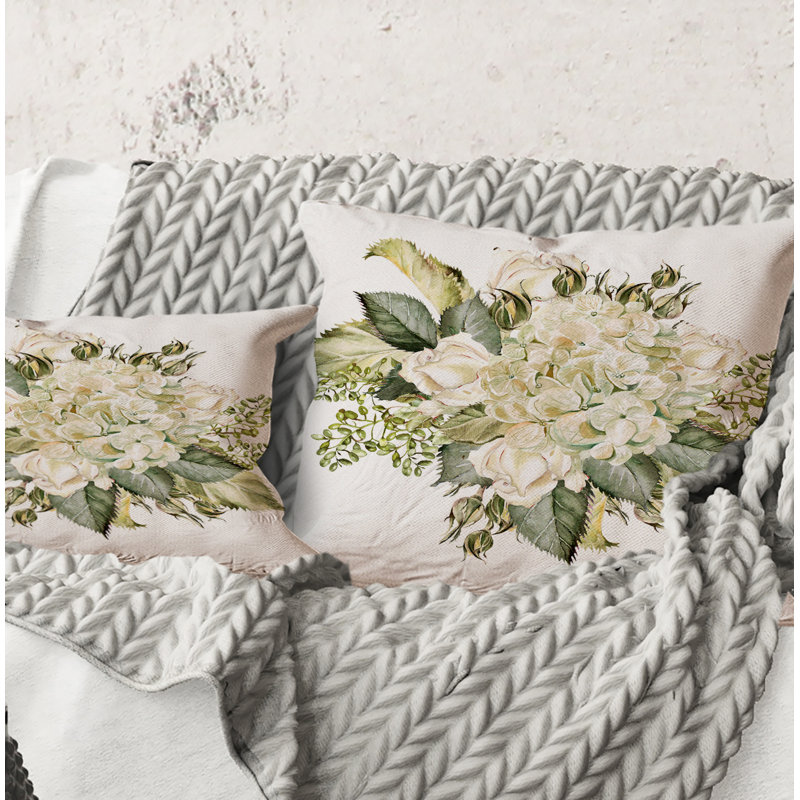 Floral Throw Pillow, 18" x 18"