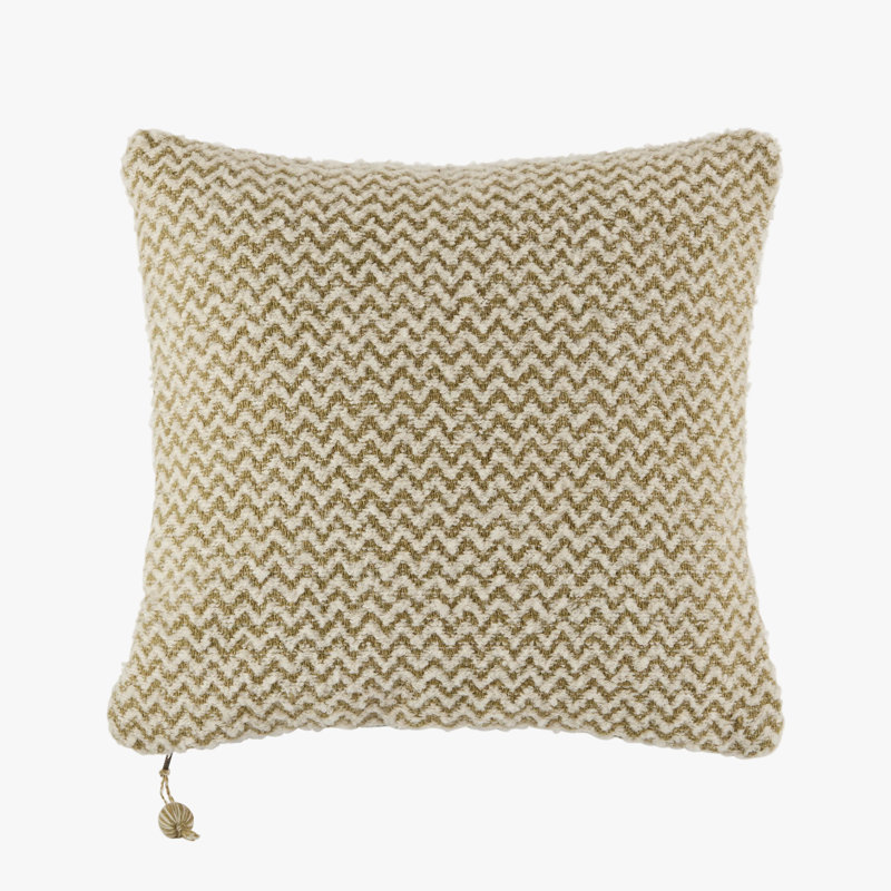 Chevron Pillow Cover & Insert, Green/White