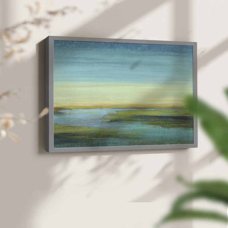 The Flow -Framed Print - Restickable, Grey, 22" H x 28" W