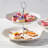 French Perle White 2-Tiered Server