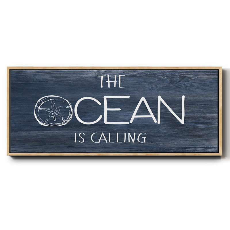 Ocean Calling- Framed Canvas, 20" H x 50" W