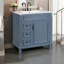 Meuble-lavabo 30 po en bois massif de style français avec lavabo en céramique-1602418634