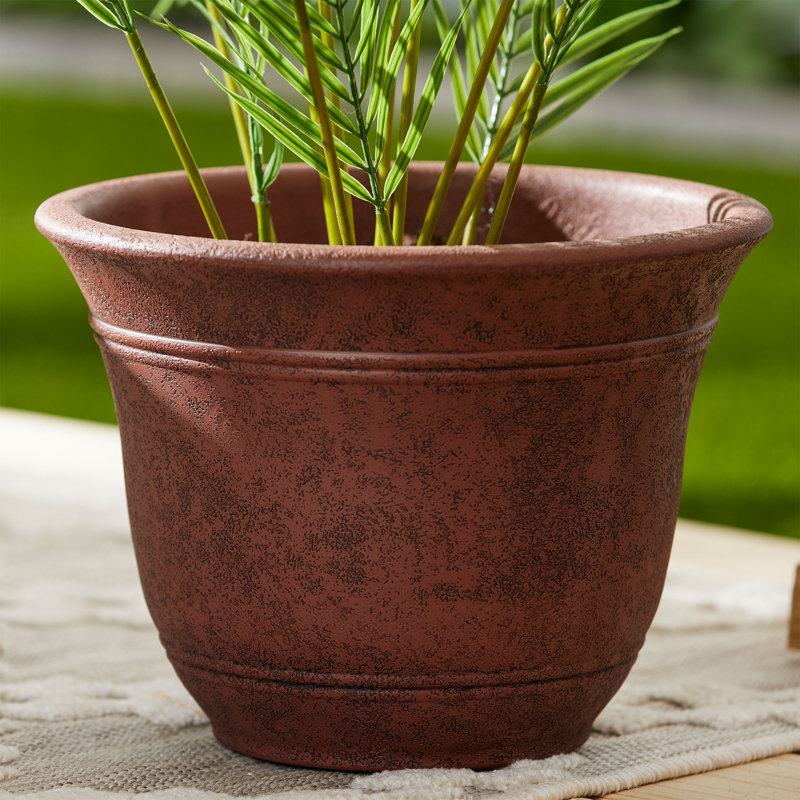 Sayoko Pot Planter, Red, 9.6" H x 13" W x 13" D