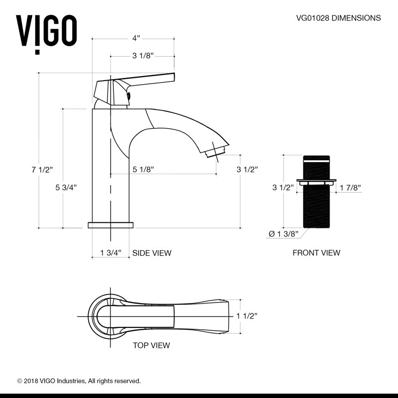 Penela 8" H Single Handle Single Hole Bathroom Faucet