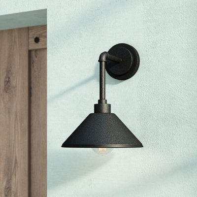 Estrela 1-Light Dimmable Galvanized Metal Barn Light