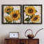 Tournesol d'été I - ensemble de 2 peintures sur toile encadrées-287988974-287988961