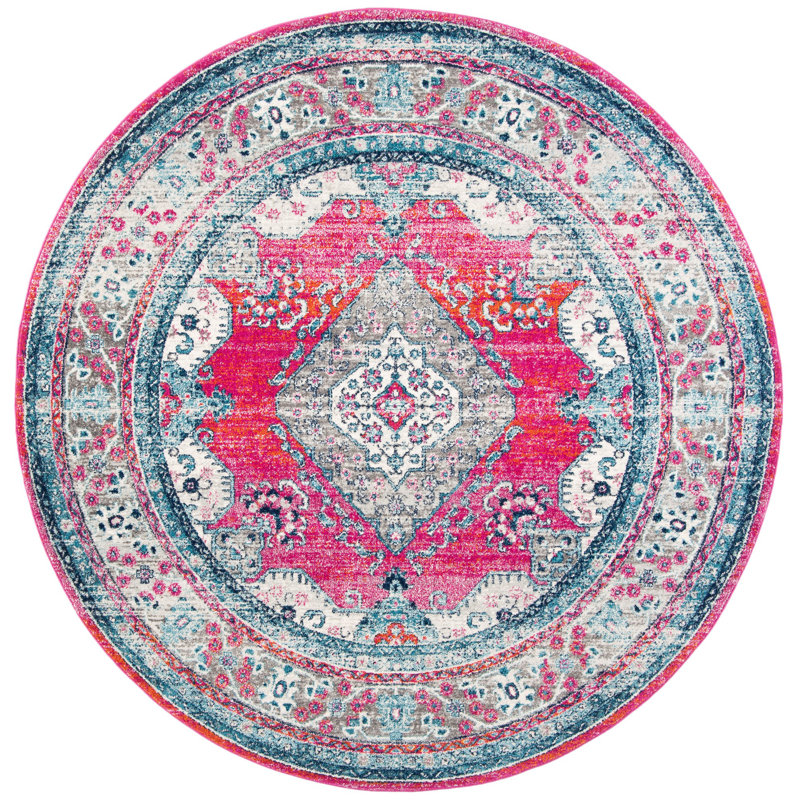 Gourdine Performance Oriental Rug, Round 6'7"
