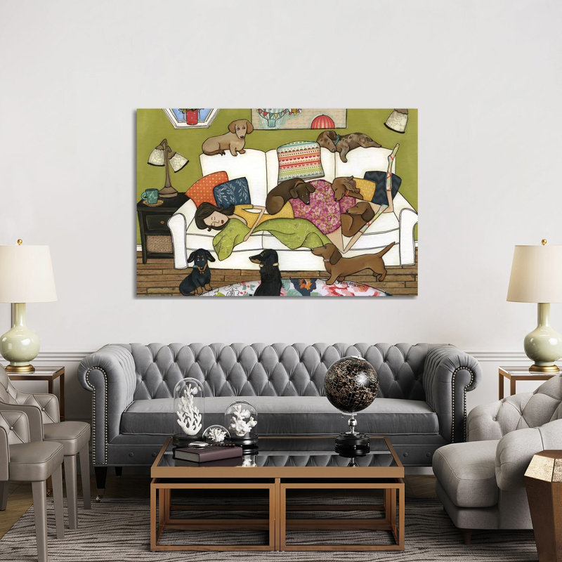 Couch Wieners by Jamie Morath - Wrapped Canvas Print, 152.5 cm H x 101.5 cm W