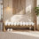 Banc de 59 po en bois pour l'entrée avec coussin bouclé, banc rembourré en tissu, grand repose-pieds ovale et esthétique pour le salon, le couloir