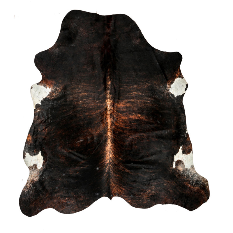 Myrtletown Novelty 2 cm x 1.75 cm Animal Print Cowhide Flatweave Area Rug