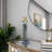 Glass Pillar Decorative Silver Candle Holder with Floating Crystals-1899145786